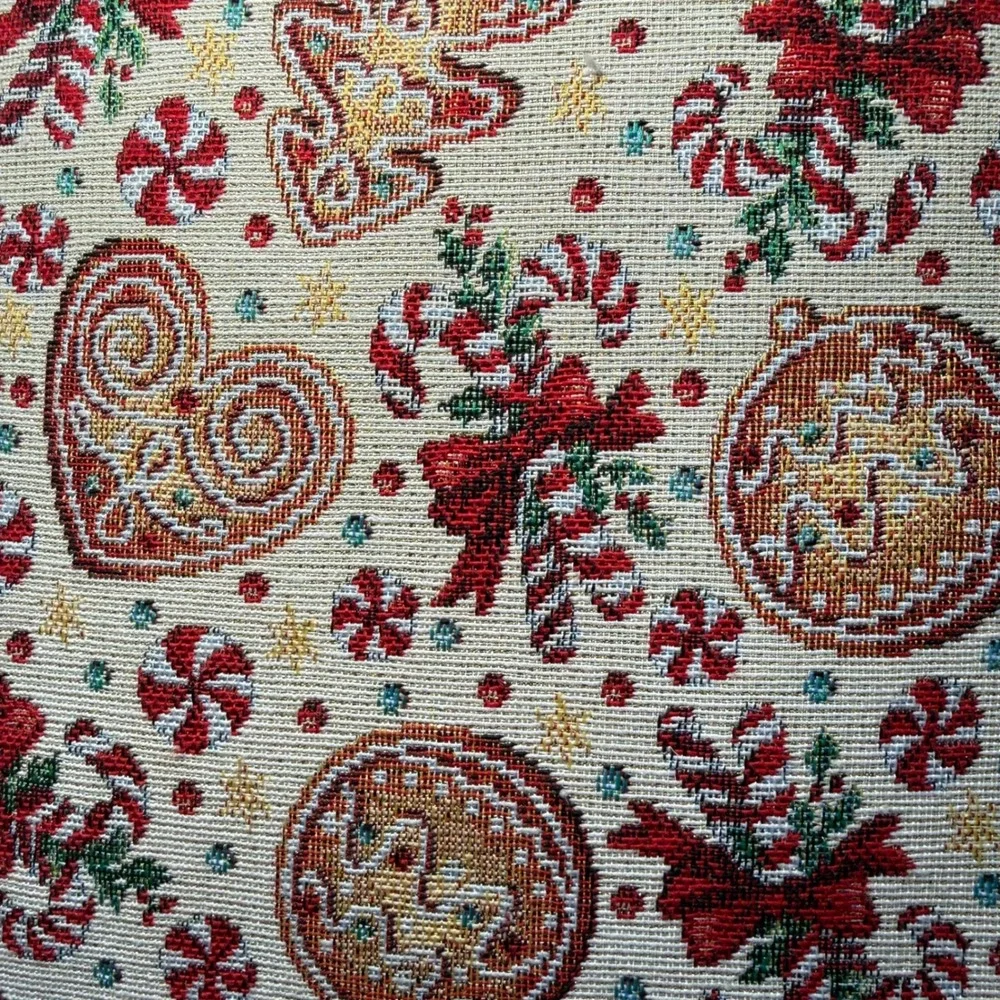 Large‎ Caldeira UK Christmas Gingerbread Tapestry Throw Pillow Holiday Decor